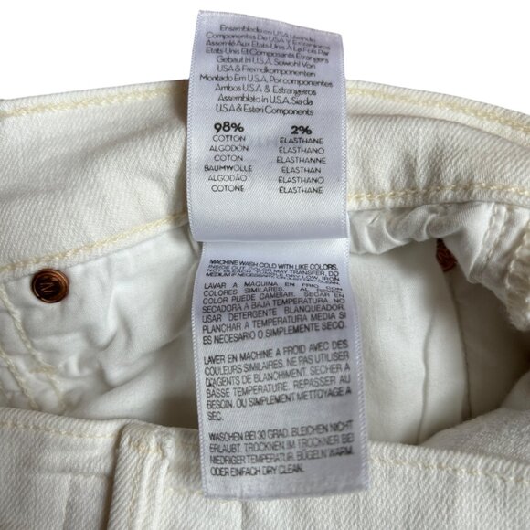 MOTHER Cropped Jean Size 25 The Dropout White/Whipping The Cream Cropped Stretch - Picture 8 of 11